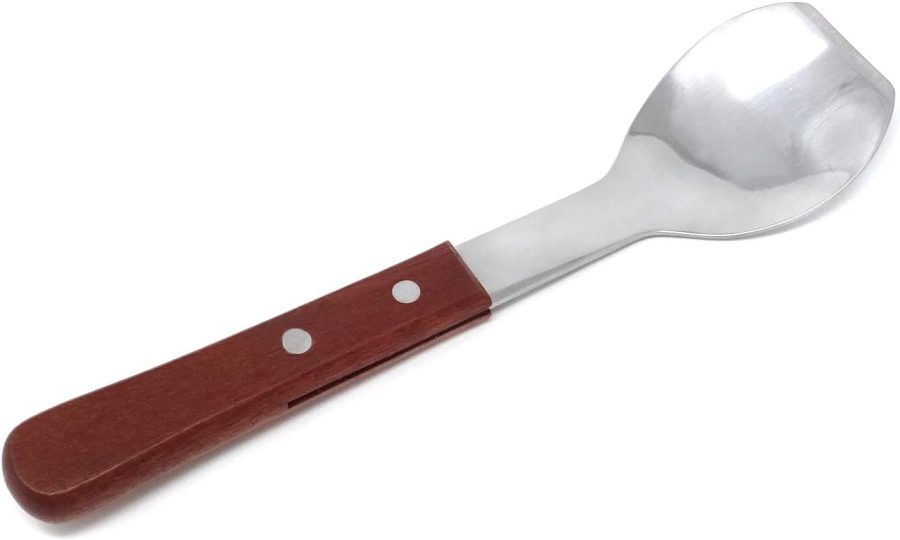 1PCS Stainless Steel Ice Cream Scoop Spade Spoon Scooper with Wood Handle for Kitchen