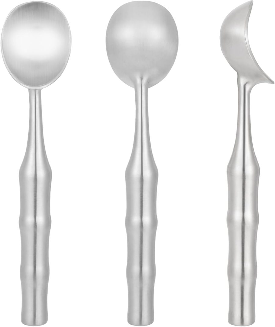 Heavy Duty Ice Cream Scoop Stainless Steel Ice Cream Scooper Spoon with Comfortable Handle, Dishwasher Safe, Ideal for for Gelato, Sorbet, Cookie Dough - Image 2