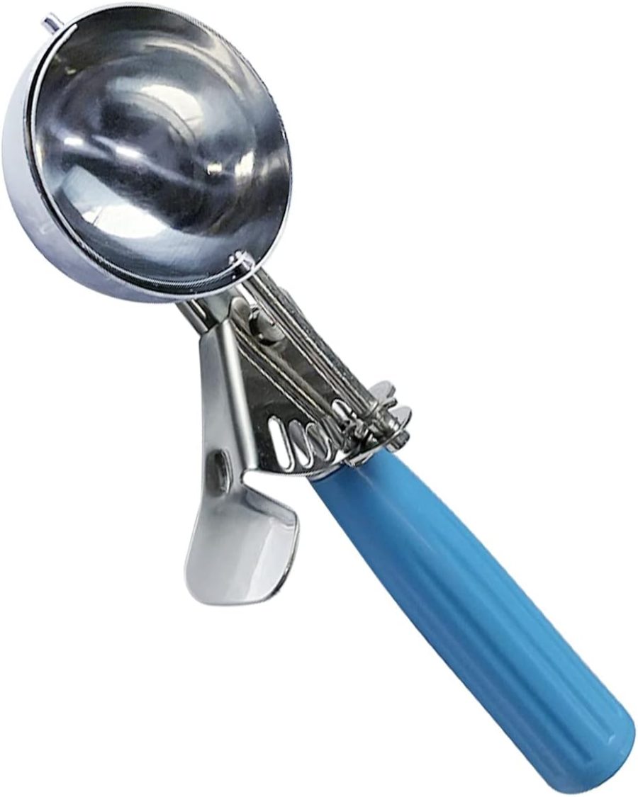 1 Pcs Stainless Steel Ice Cream Scoop Set Dishers Scoops Cookie Scoop Set Food Scoop, Blue Handle (2.48 Inch)