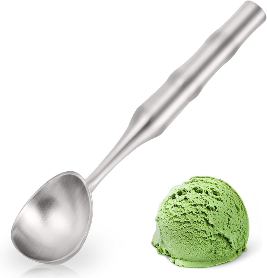 Heavy Duty Ice Cream Scoop Stainless Steel Ice Cream Scooper Spoon with Comfortable Handle, Dishwasher Safe, Ideal for for Gelato, Sorbet, Cookie Dough