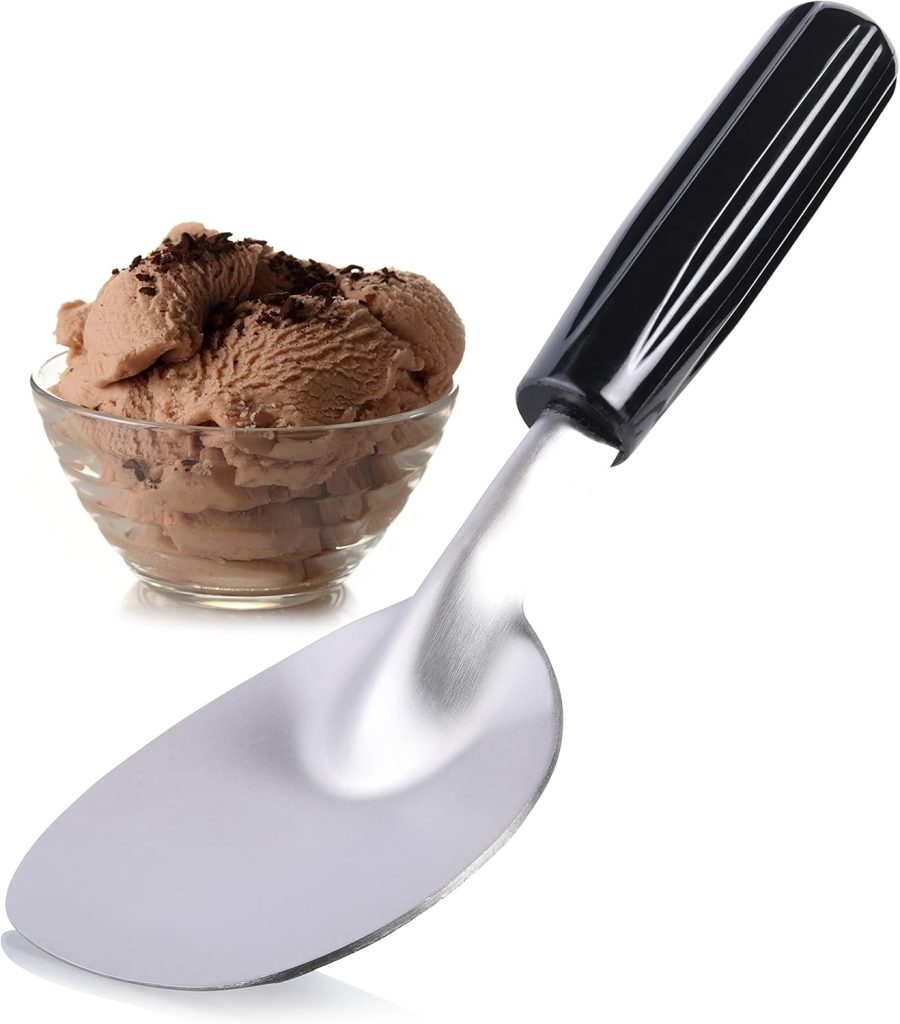 Ice Cream Spade - Stainless Steel Ice Cream Paddle for Hard or Creamy Ice Cream - Ice Cream Scoop with Comfortable Plastic Handle - Heavy Duty Strong, Durable Bend Proof Ice Cream Scooper