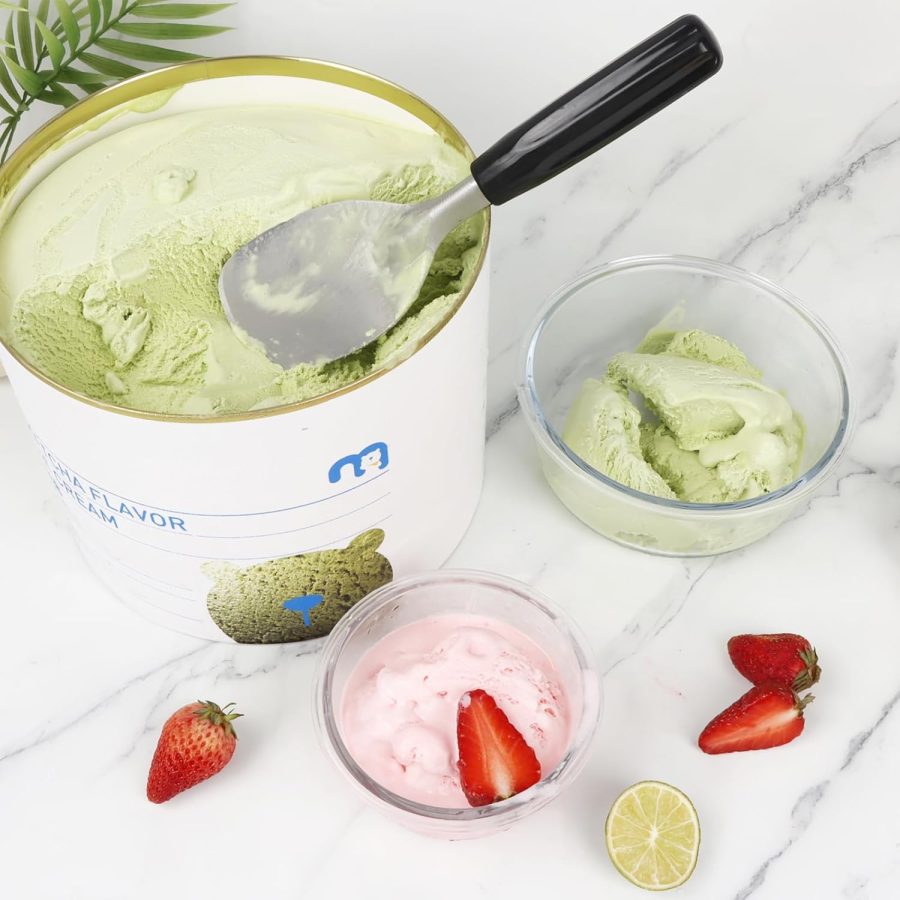 Stainless Steel Ice Cream Spade with Non-Slip Handle, Heavy Duty Ice Cream Spade Scoop for Hard or Creamy Ice Cream, Durable Bend Proof Flat Ice Cream Paddle, Easy Scooping & Dishwasher Safe - Image 2